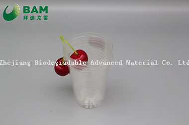 用于冰咖啡饮料果汁的可降解、全生物降解的便捷可堆肥一次性塑料杯 符合GB/T4806.7标准
