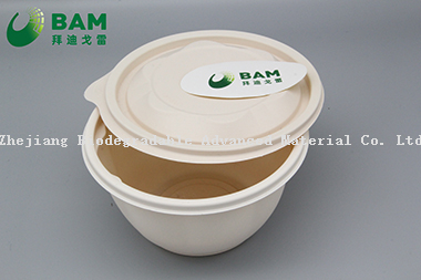 可降解、全生物降解的可堆肥的食品级Takwaway碗，用于米汤，甜点，水果，沙拉 符合GB/T4806.7标准