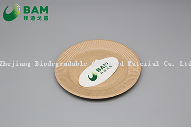 可降解、全生物分解的可堆肥的面包店外卖食品包装圆饼盘 符合GB/T4806.7标准