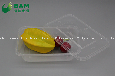可降解、全生物降解的一次性可堆肥的玉米淀粉定制圆形一次性彩色塑料食品容器 符合GB/T4806.7标准